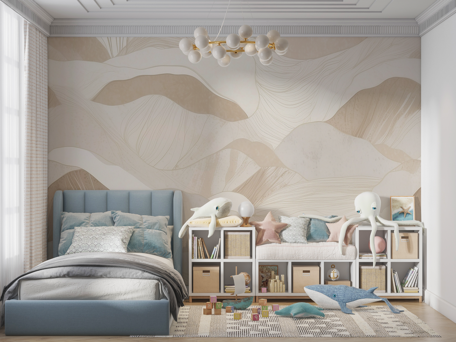 Beige Design Kids Wallpaper | Murals Wallpaper