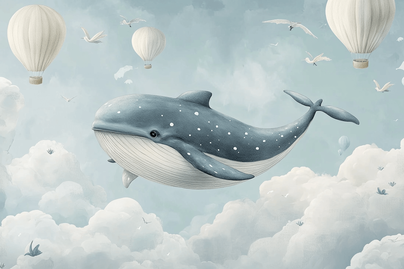 Gray Whale Cloud Wallpaper | Murals Wallpaper