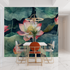 Watercolor Lotus and Green Leaves Wallpaper | Murals Wallpaper