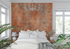 Terracotta Textured Linen Wallpaper | Murals Wallpaper