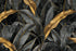 Black and Gold Banana Leaf Wallpaper | Murals Wallpaper