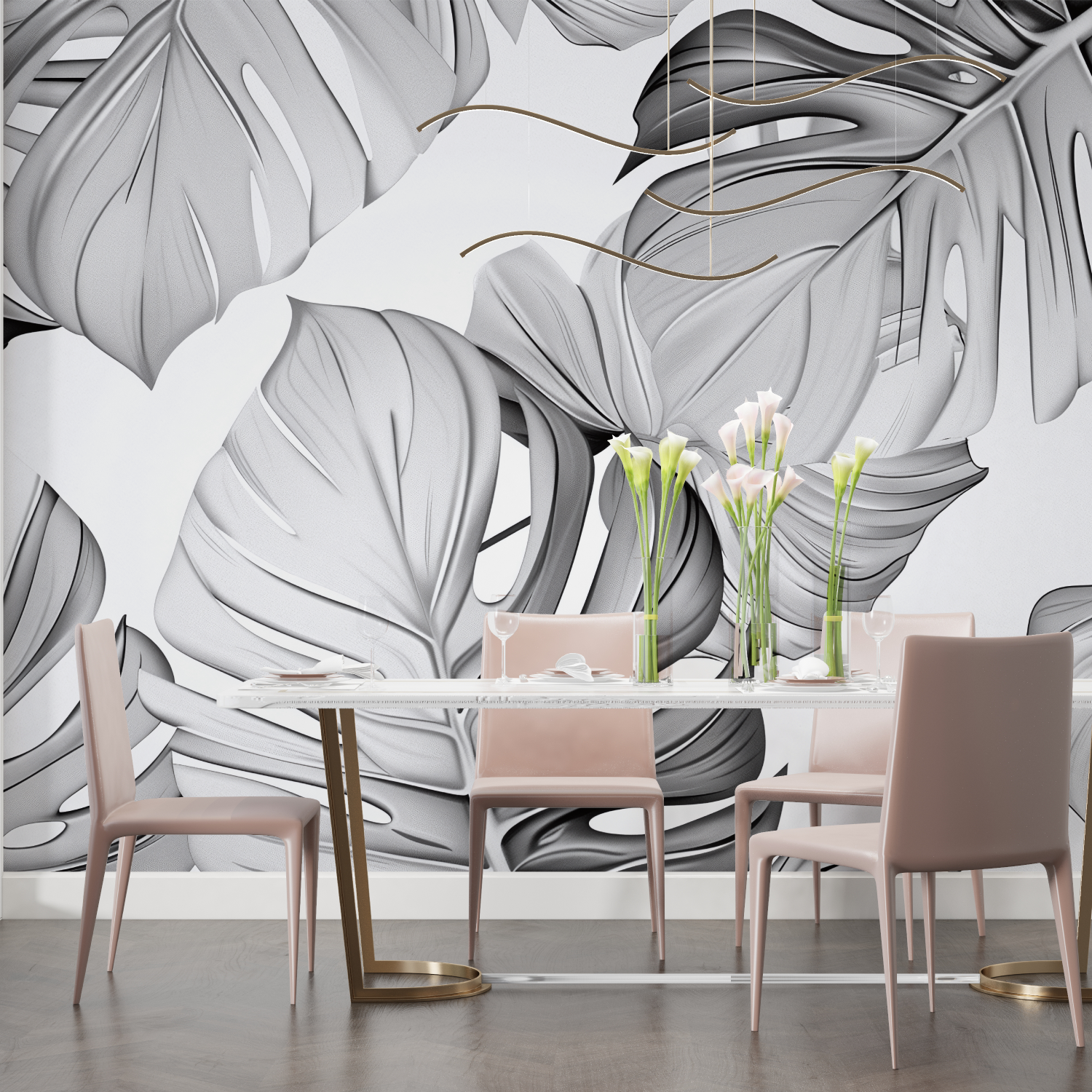 White and Gray Wallpaper | Murals Wallpaper