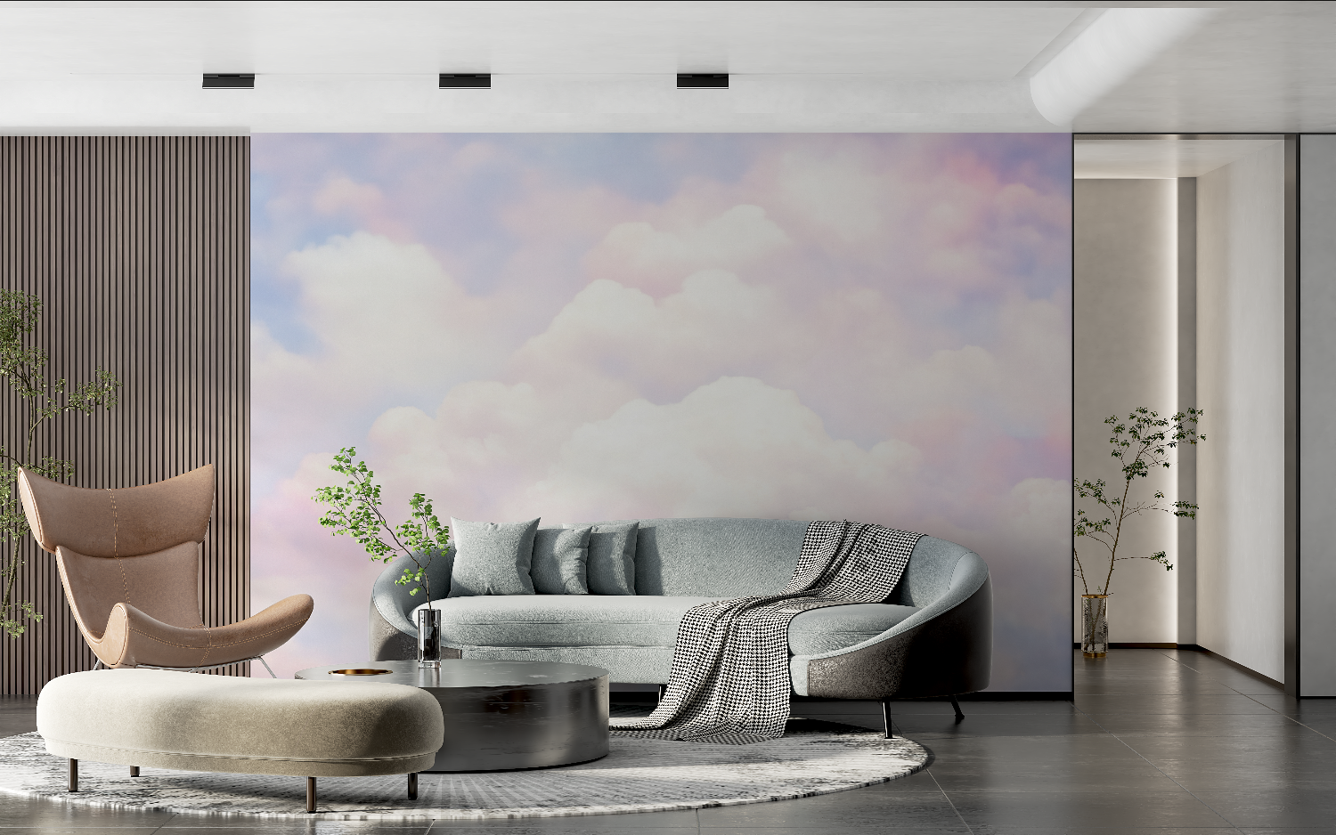 Soft Cloud Watercolor Wallpaper | Murals Wallpaper