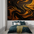 Orange and Black Design Wallpaper | Murals Wallpaper