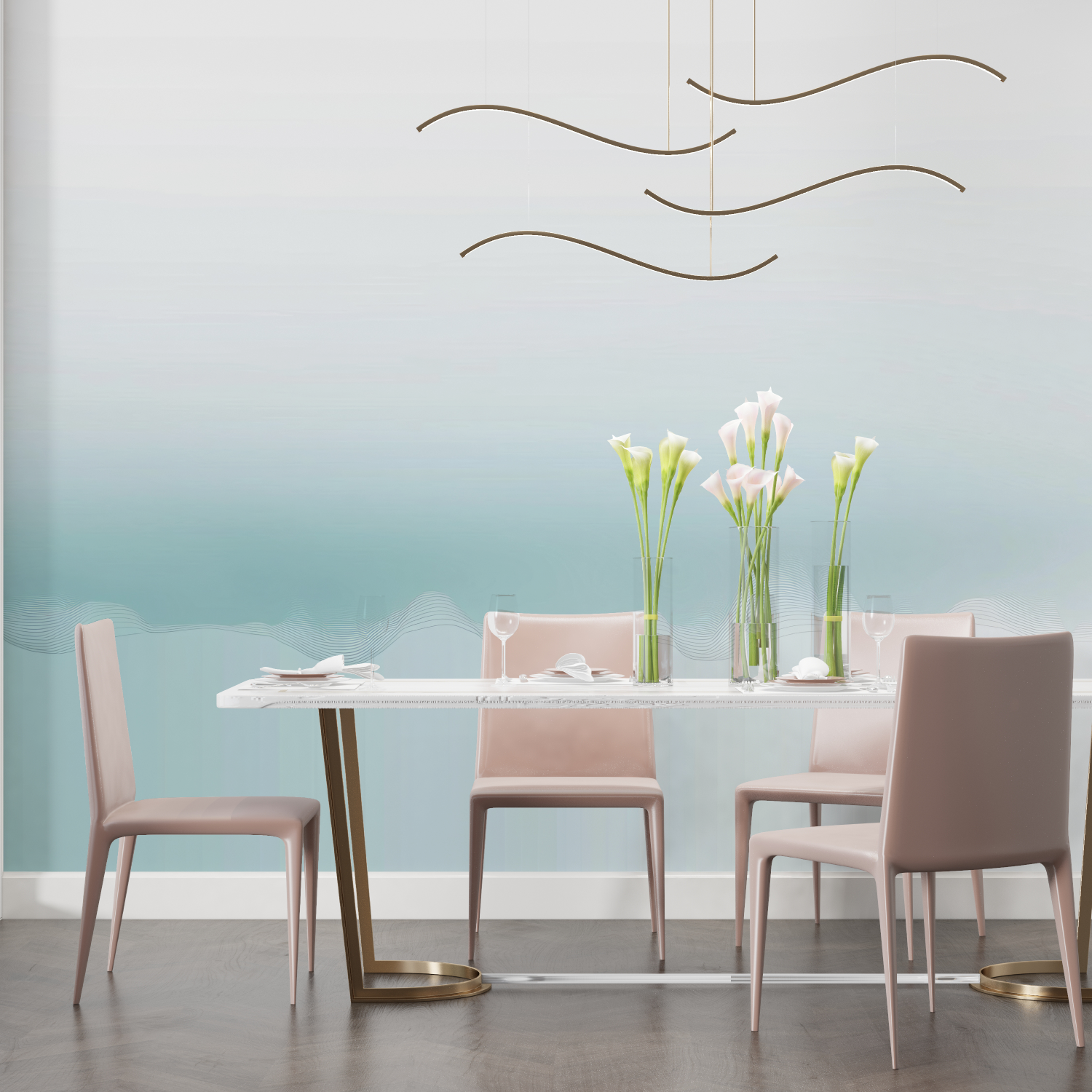 Calming Watercolor Ombre Wallpaper | Murals Wallpaper