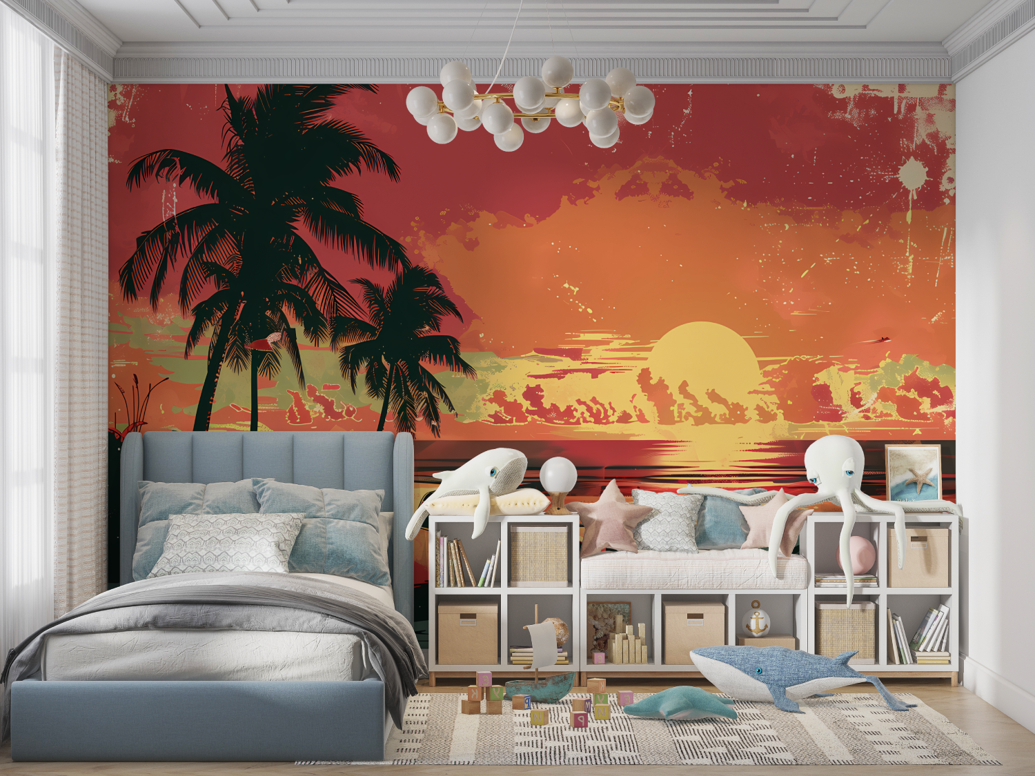 Miami Retro Car Wallpaper | Murals Wallpaper