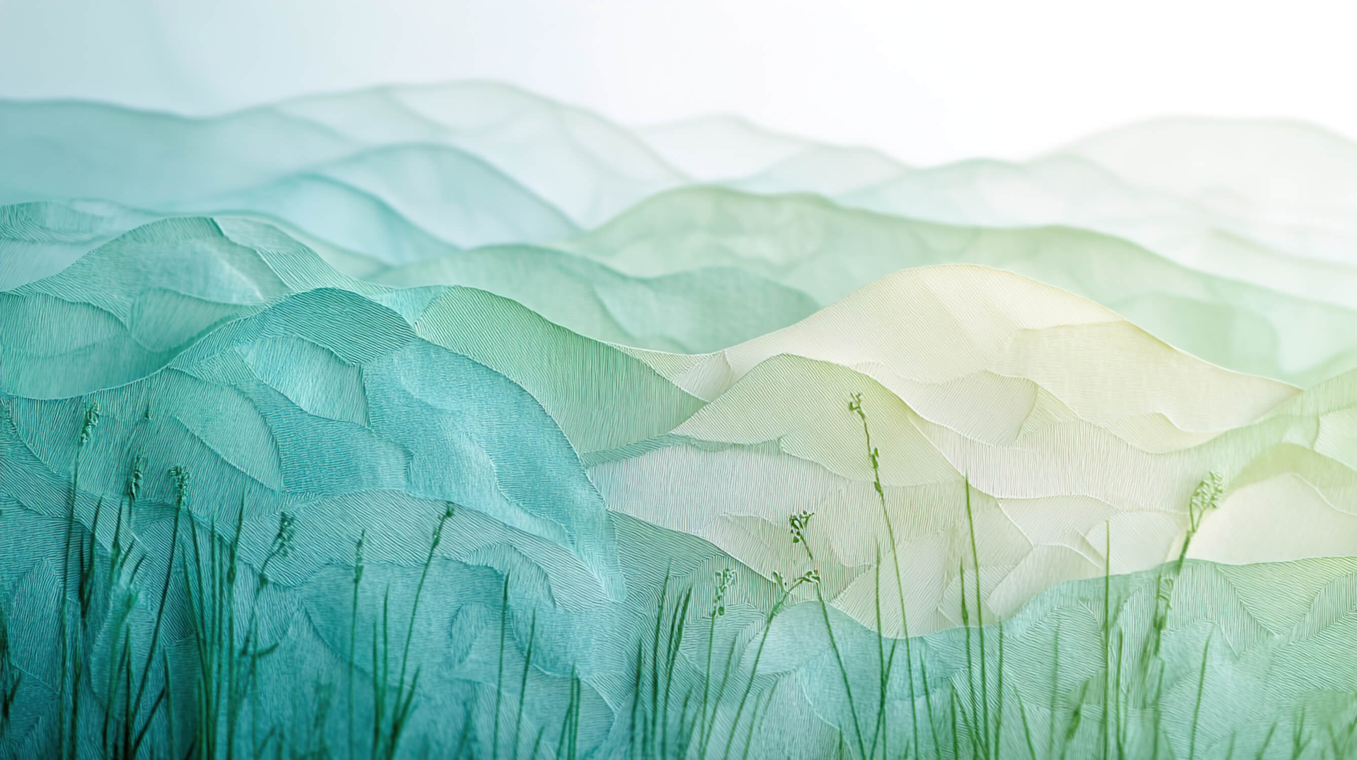 3D Green Watercolor Wallpaper | Murals Wallpaper