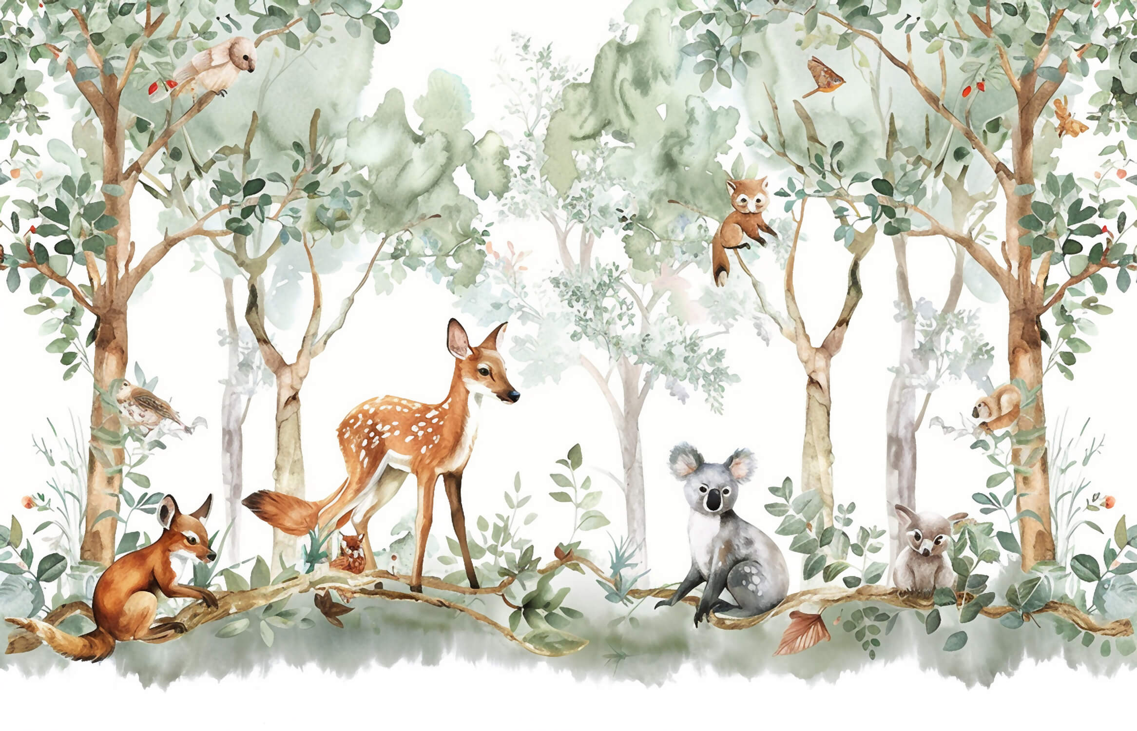 Forest Children's Bedroom Wallpaper | Murals Wallpaper