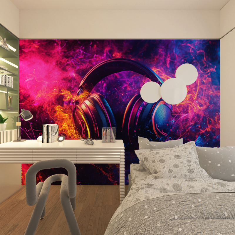 Colorful Graffiti Helmet Wallpaper | Murals Wallpaper