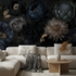 Dark Luxe Botanical Bloom Mural Wallpaper
