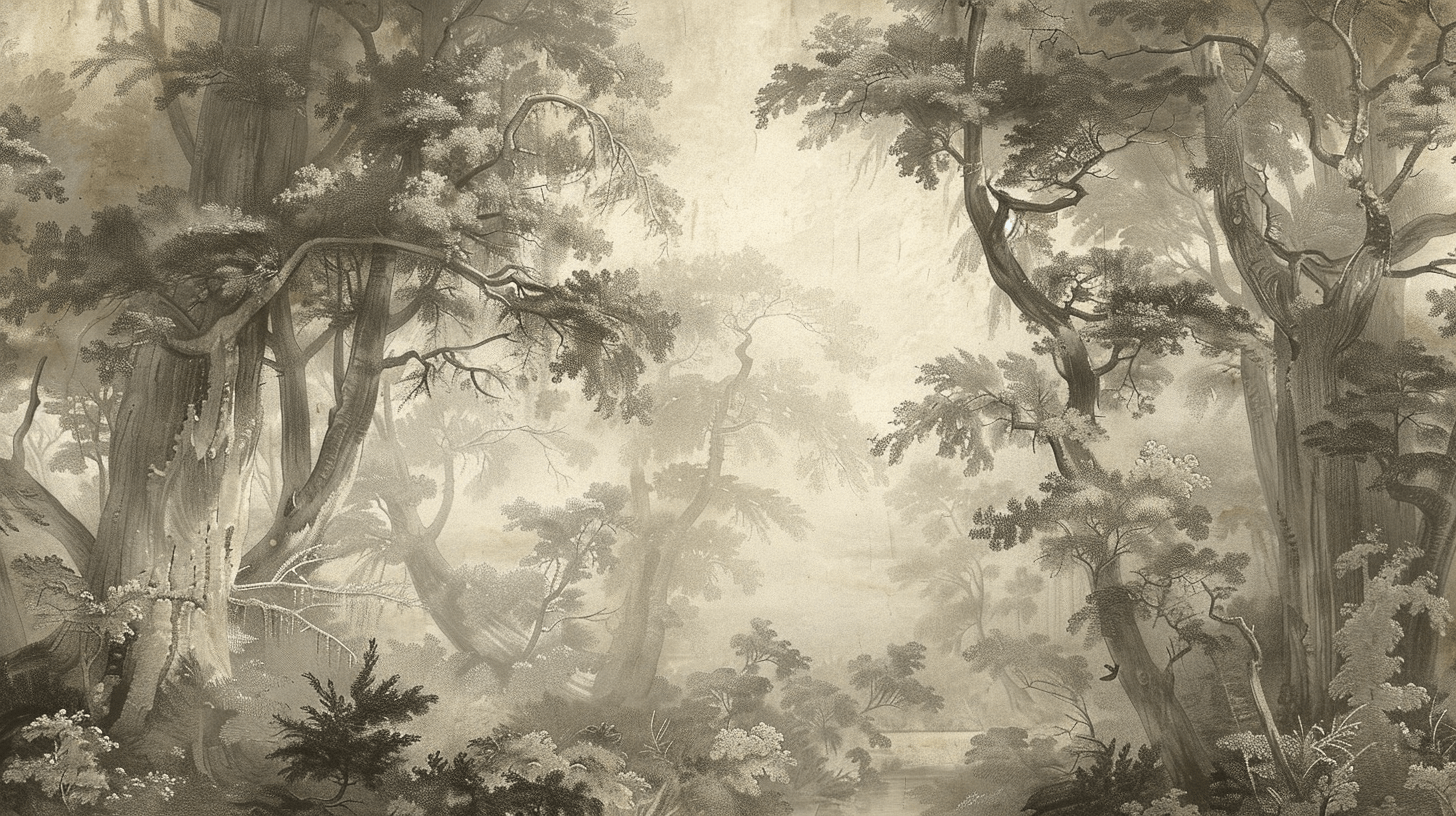 Sepia Forest Wallpaper | Murals Wallpaper