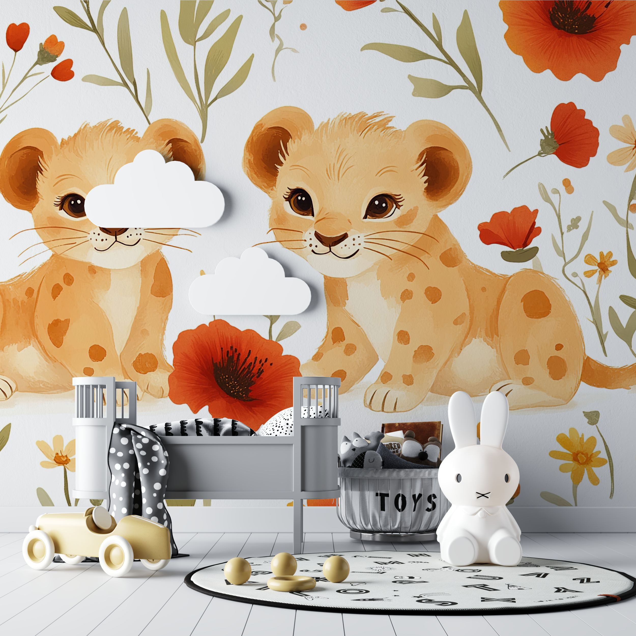 Lion Wallpaper and Vintage Atmosphere | Murals Wallpaper