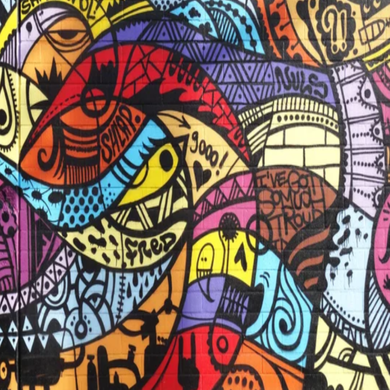 Tribal Design Graffiti Wallpaper | Murals Wallpaper