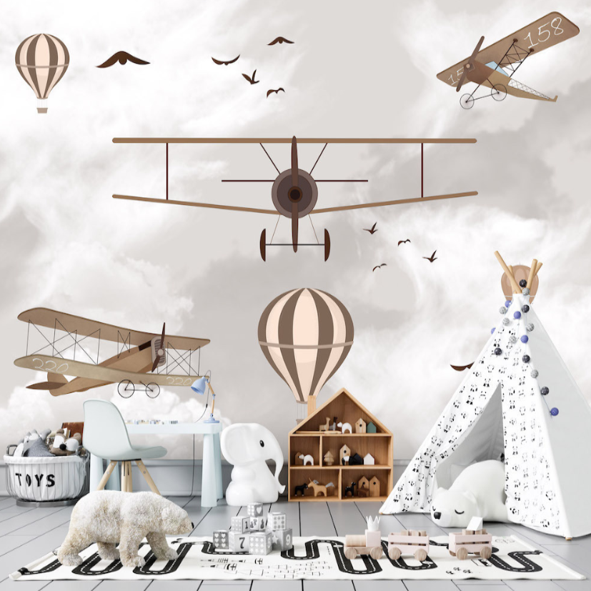 Airplane Wallpaper <br/> Glider and Stunt | Murals Wallpaper