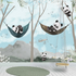 Blue Panda and Hammock Wallpaper Mural | Murals Wallpaper