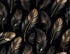 Gold Feather Pattern Wallpaper | Murals Wallpaper