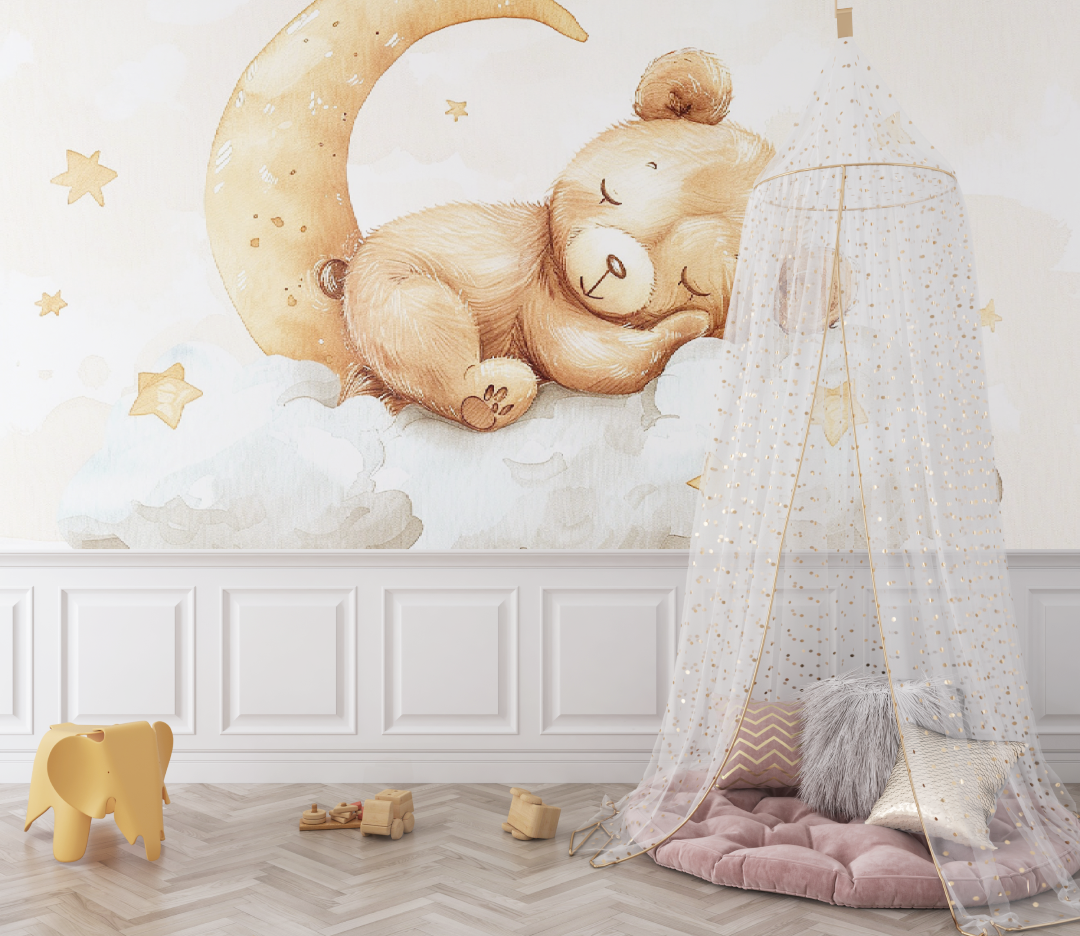 Tapeten-Zimmer für Babys, Ourson – Kinderzimmer für Babys
