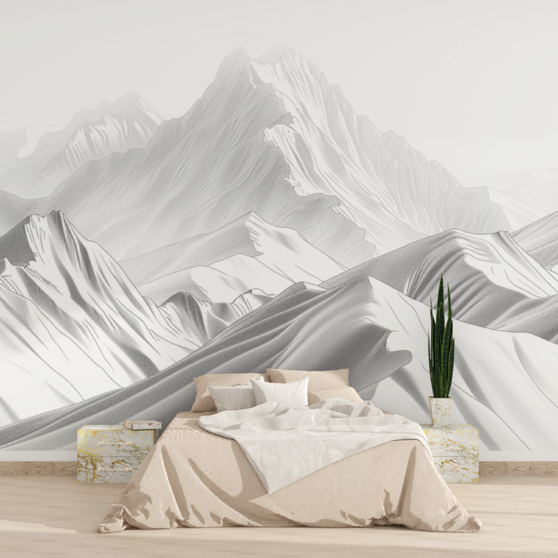 Mountain Graphic Style Restaurant Wallpaper | Murals Wallpaper