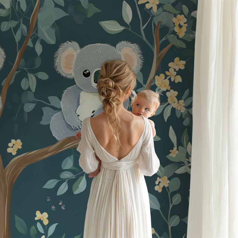 Koala Wallpaper Perched in a Tree | Murals Wallpaper
