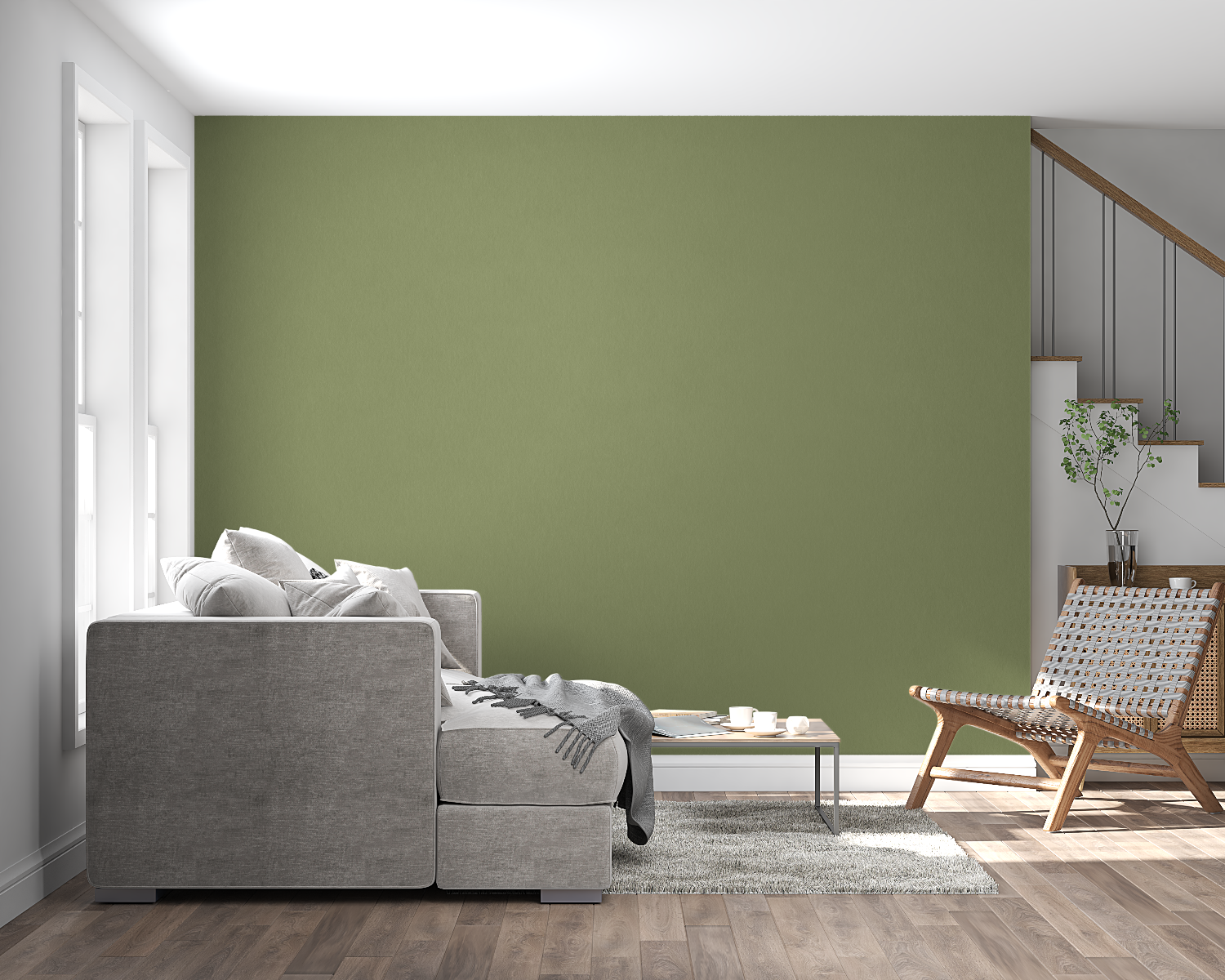 Olive Green Wallpaper | Murals Wallpaper