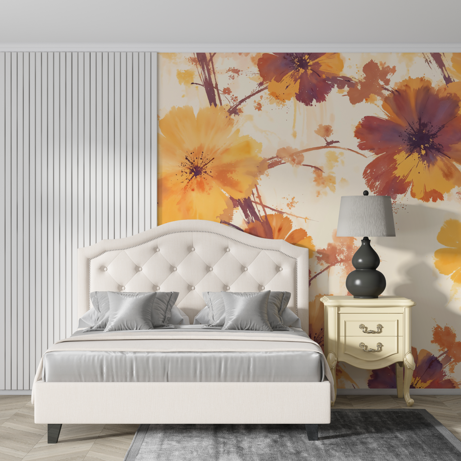 Watercolor Floral Pattern Wallpaper | Murals Wallpaper