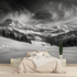 Black and White Mountain Mural Wallpaper | Murals Wallpaper