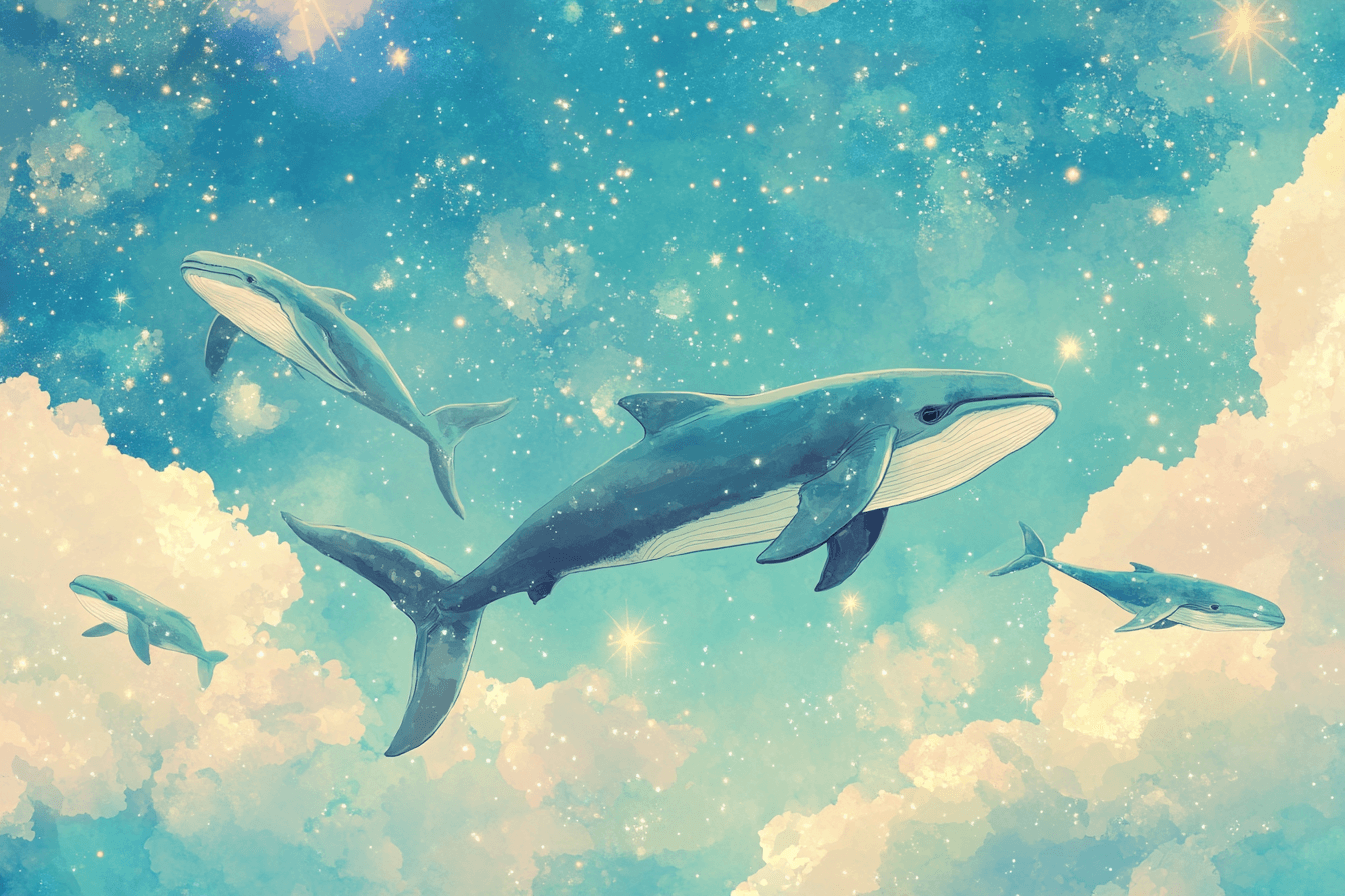 Pastel Ocean Whale Wallpaper | Murals Wallpaper