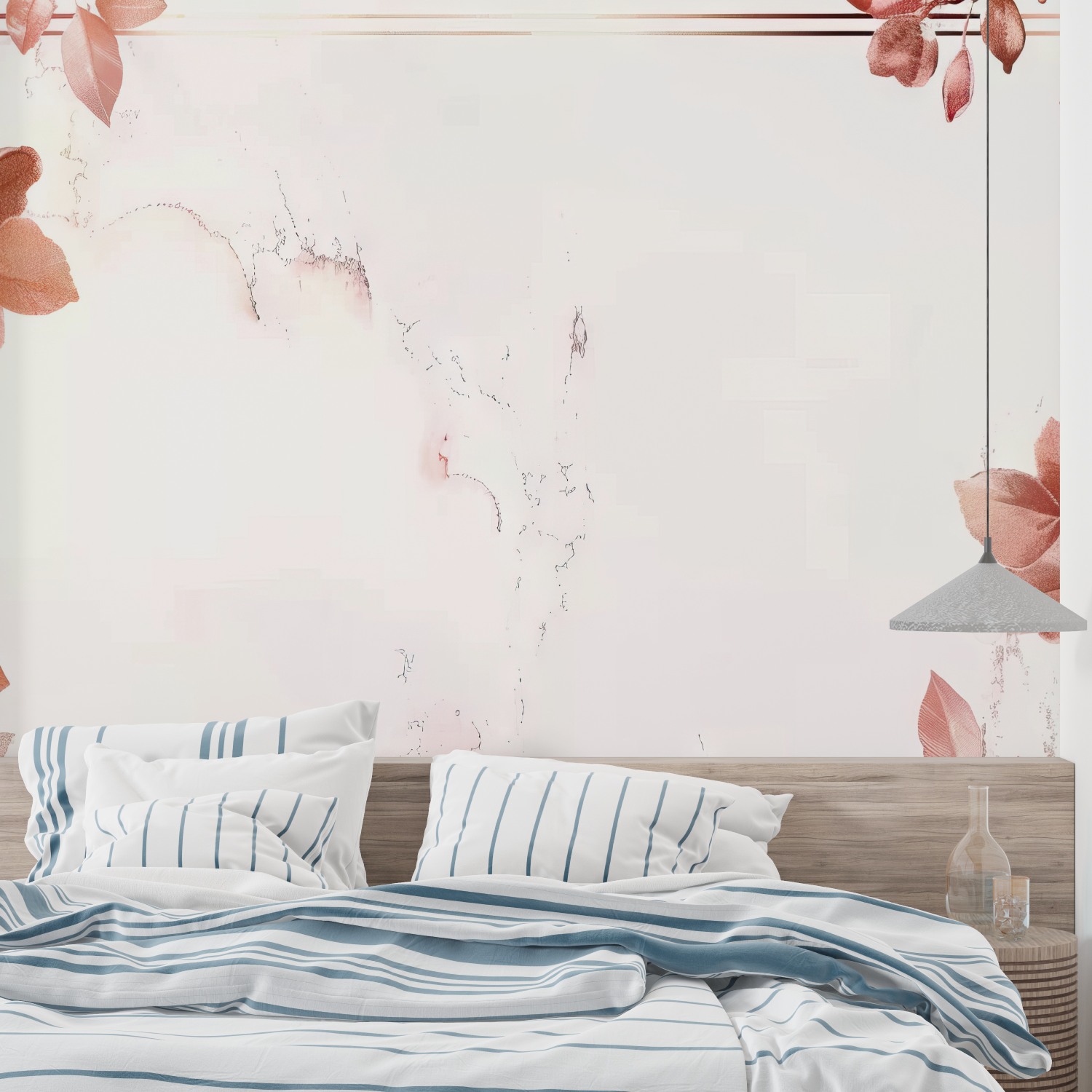 White and Terracotta Wallpaper | Murals Wallpaper