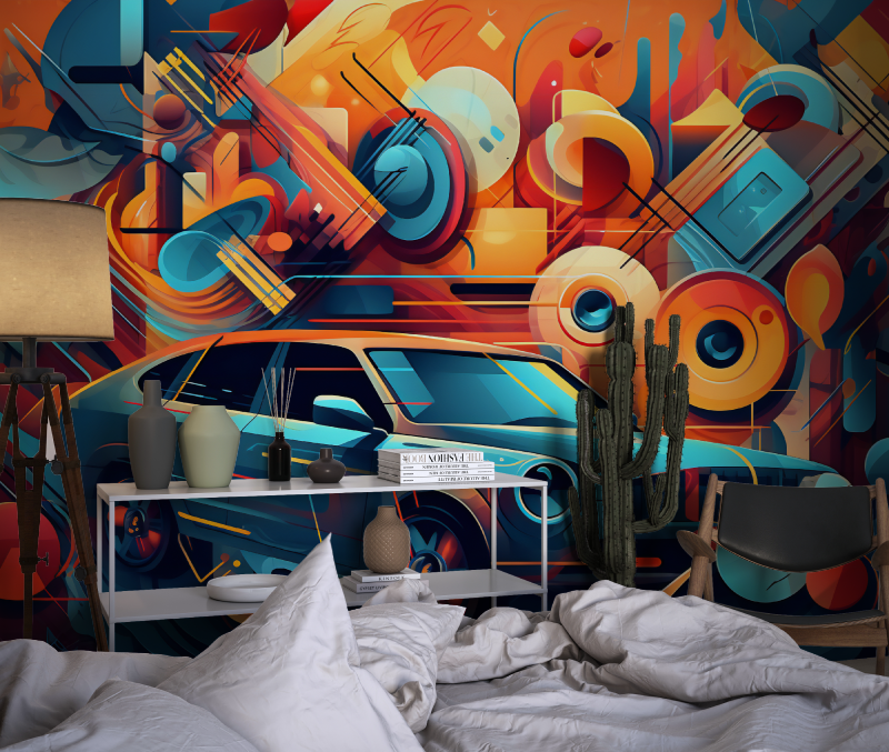 Multicolor Car Wallpaper | Murals Wallpaper