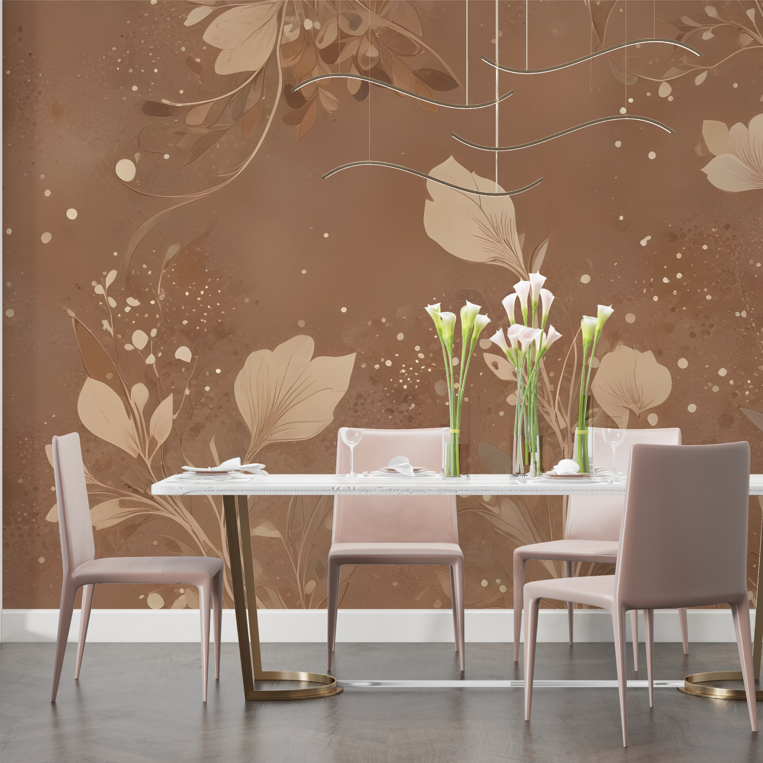 Dark Brown Cocooning Wallpaper | Murals Wallpaper