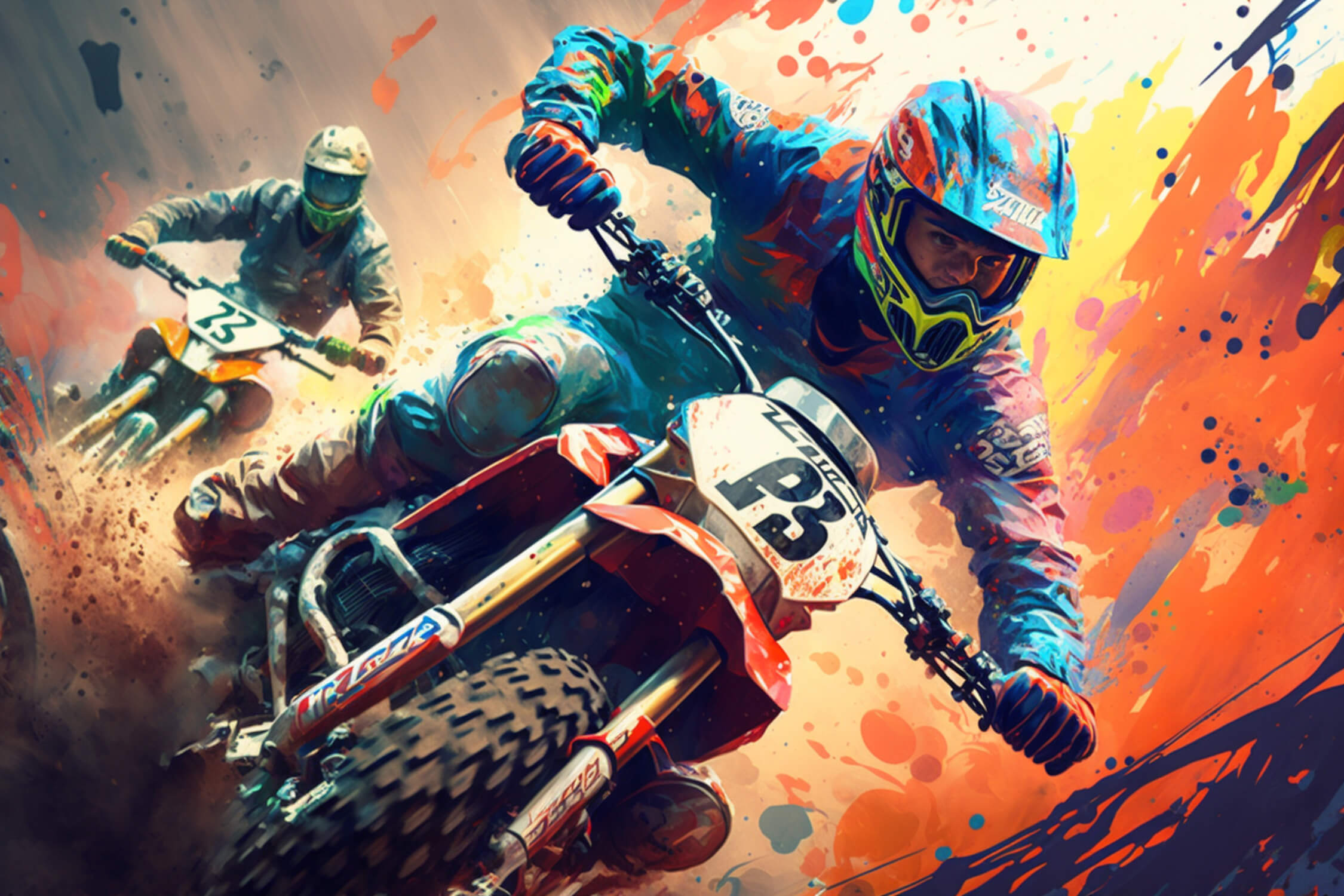 Graffiti Motocross Wall Mural Wallpaper | Murals Wallpaper