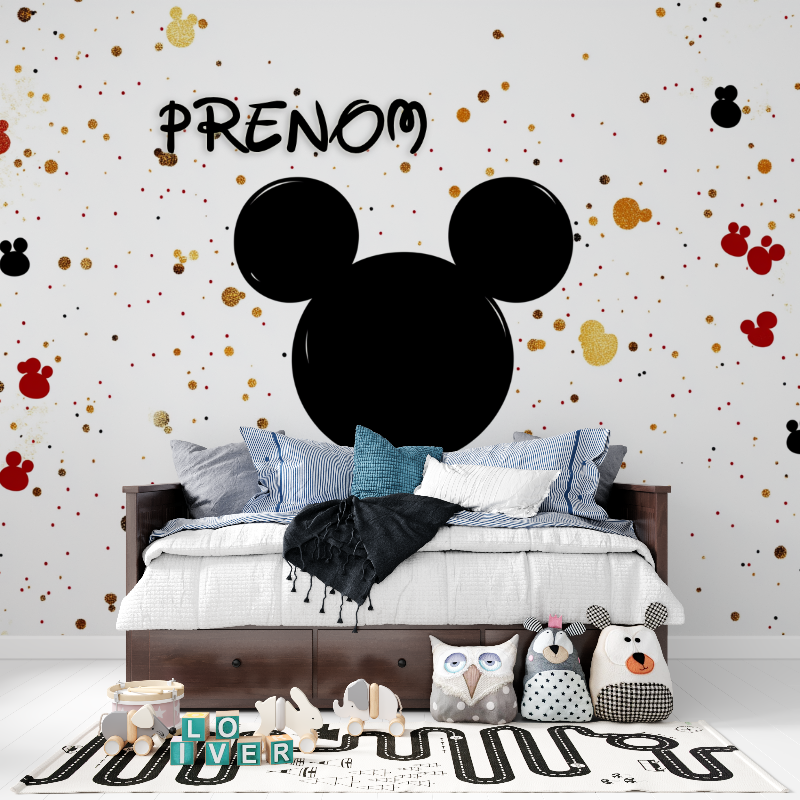 Papier-Peint-Vorname Mickey Panoramique Garcon