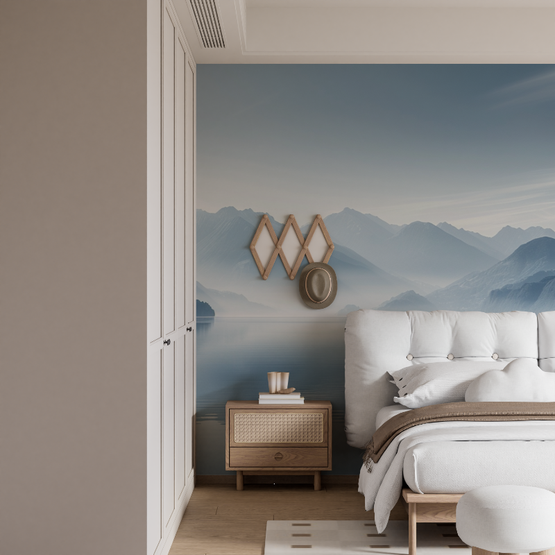 Papier peint annecy et son lac paisible mural