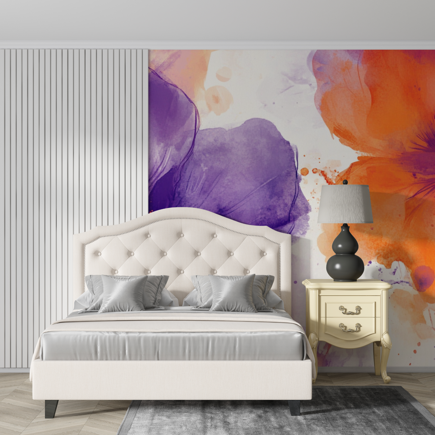 Watercolor Abstract Floral Pattern Wallpaper | Murals Wallpaper
