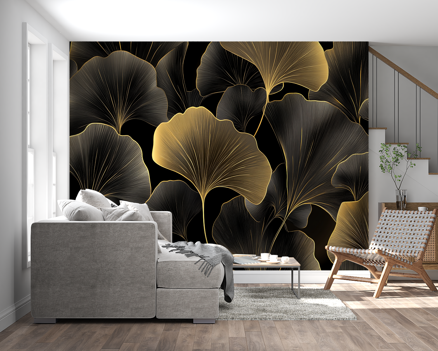 Black and Gold Design Wallpaper | Murals Wallpaper