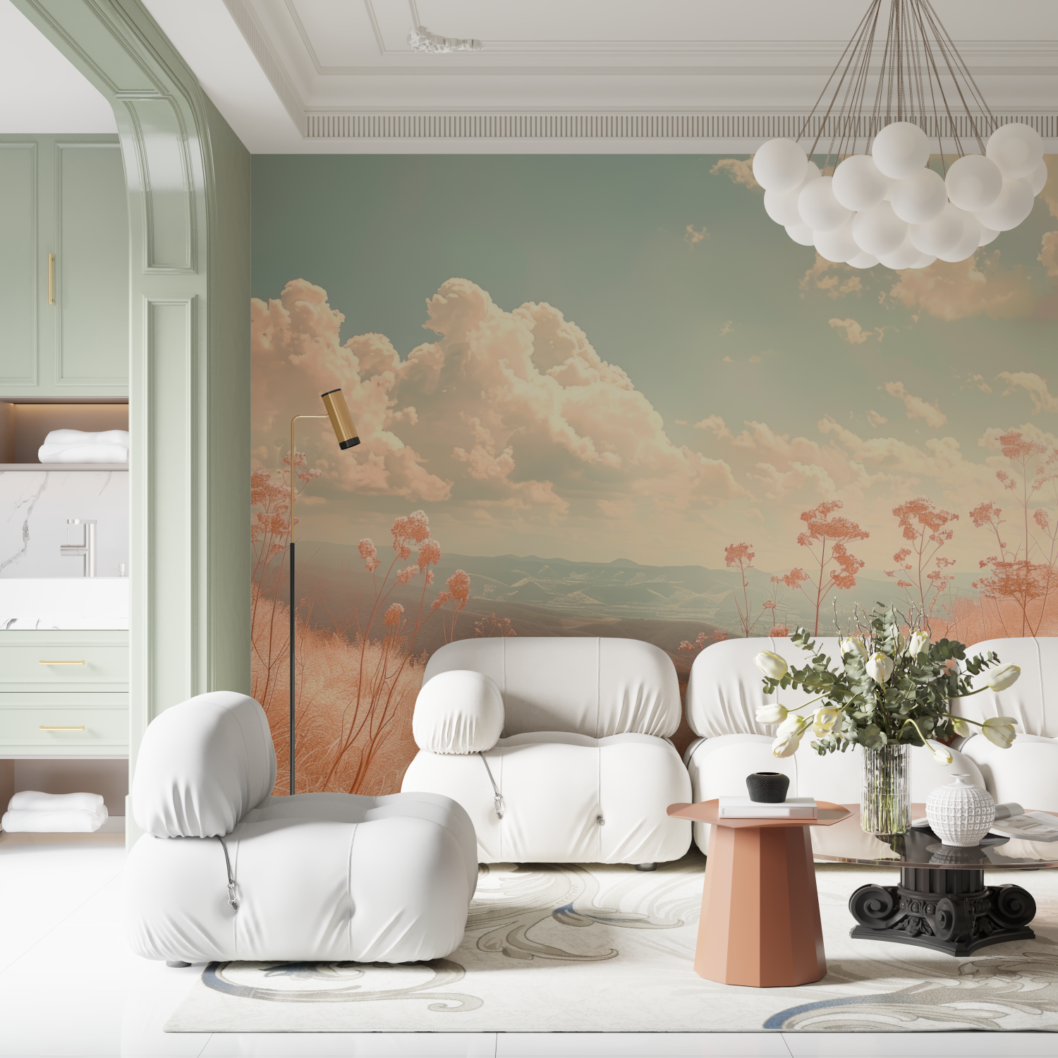 Cozy Abstract Nature Wallpaper in Soft Tones | Murals Wallpaper