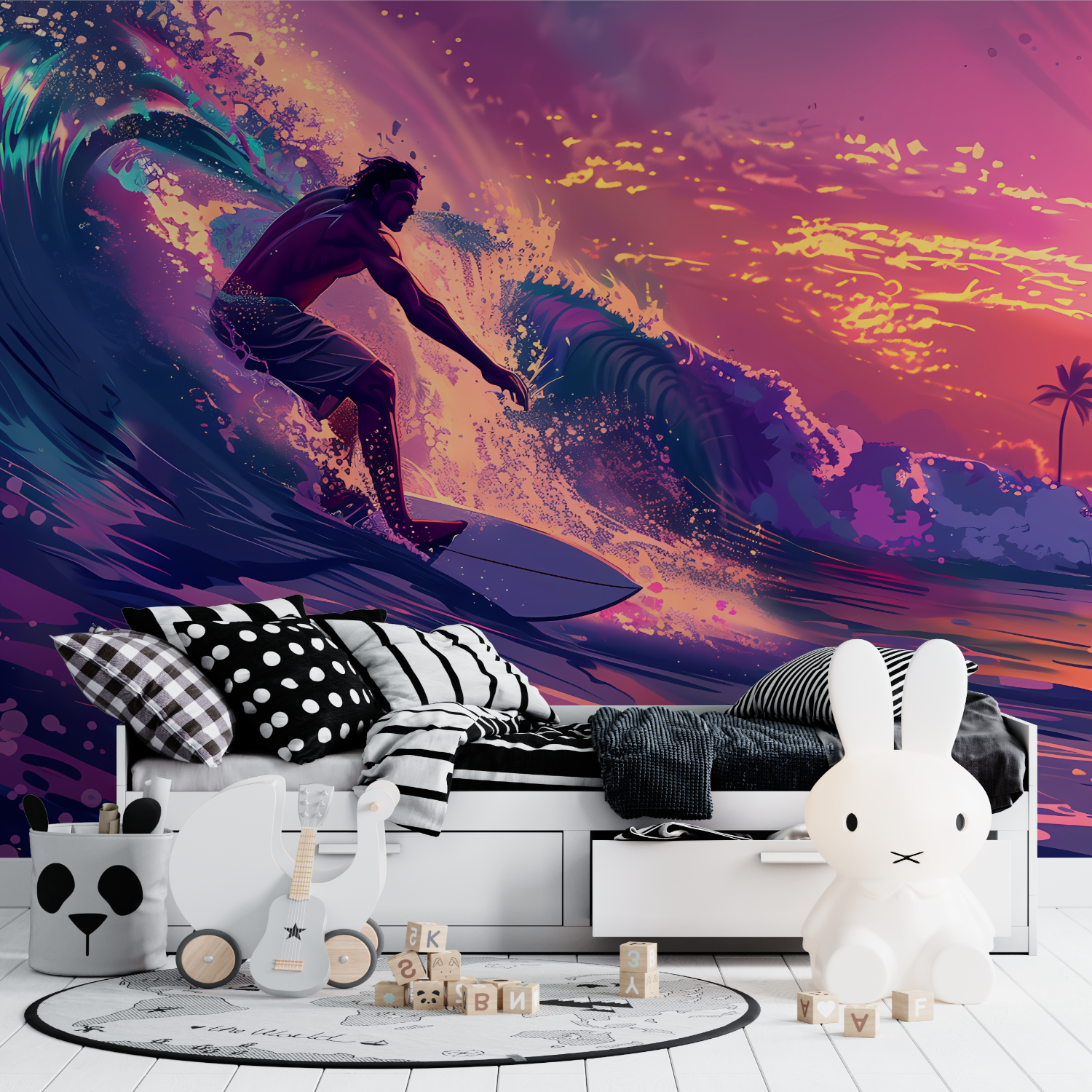 Retro Surf Adventure Wallpaper | Murals Wallpaper