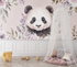 Panda Wallpaper with Flower Crown | Murals Wallpaper