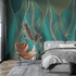 Teal Art Deco Wallpaper | Murals Wallpaper