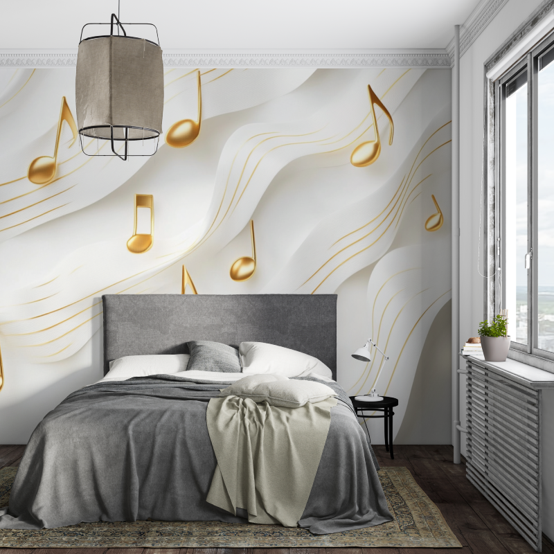 Frise papier peint note de musique piece ados