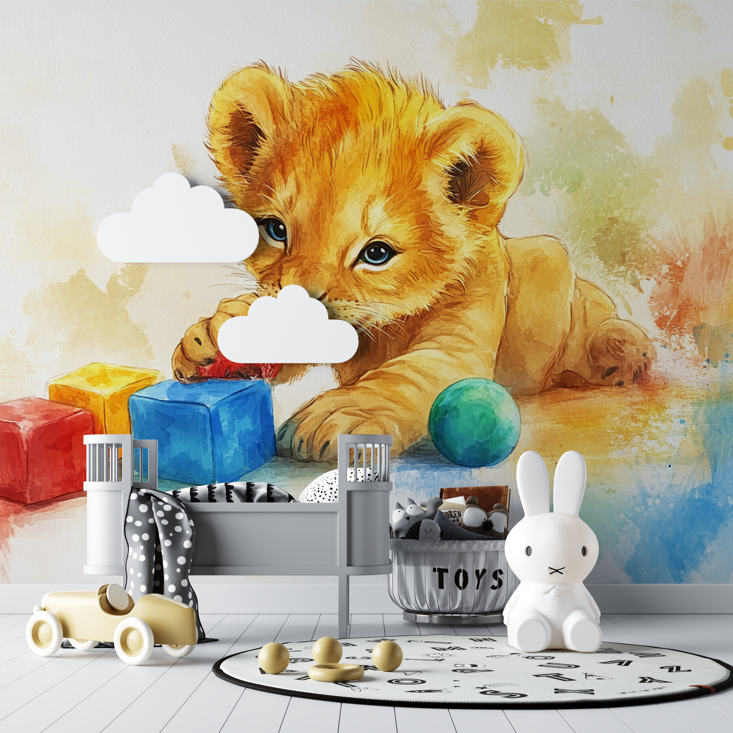 Cute Lion Cub Wallpaper | Murals Wallpaper
