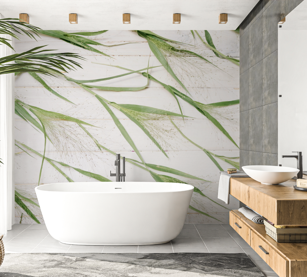 Bamboo Bathroom Wallpaper | Murals Wallpaper