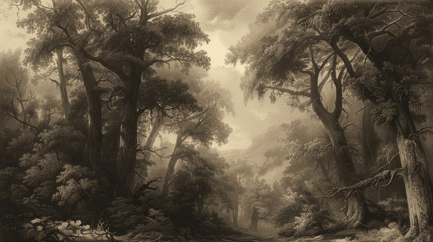 Panoramic Forest Wallpaper for Living Room | Murals Wallpaper