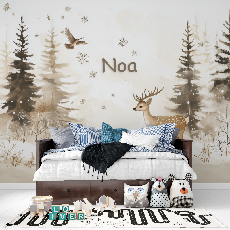Deer Forest Name Wallpaper | Murals Wallpaper