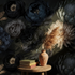 Dark Luxe Botanical Bloom Mural Wallpaper