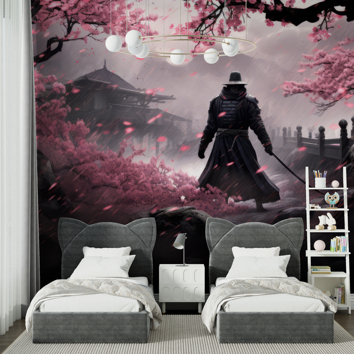 Night Samurai Anime Wallpaper | Murals Wallpaper