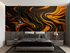 Orange and Black Design Wallpaper | Murals Wallpaper