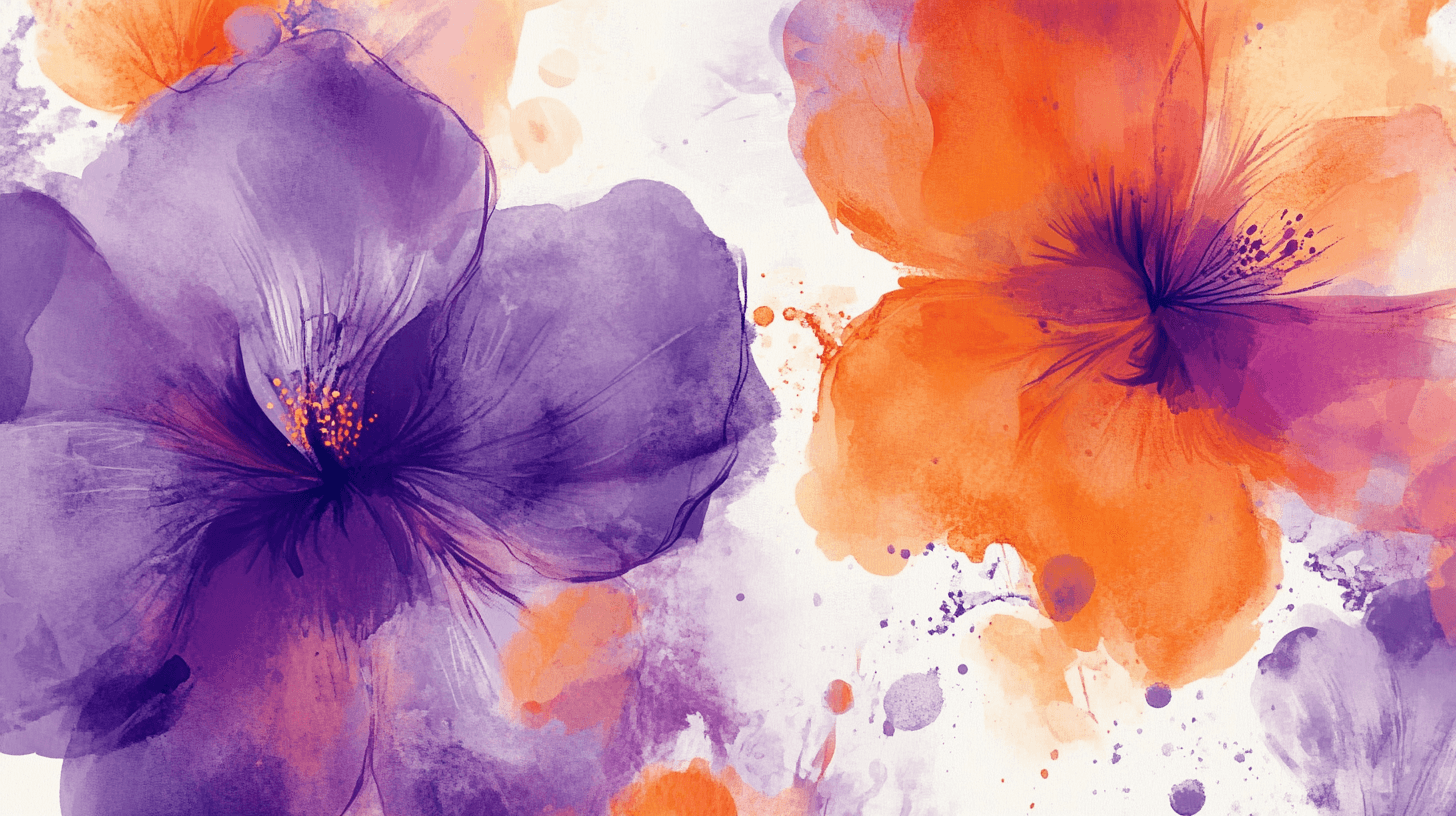 Watercolor Abstract Floral Pattern Wallpaper | Murals Wallpaper