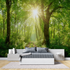 Sunny forest mural wallpaper tete de lit