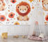 Lion and Wildflowers Wallpaper | Murals Wallpaper